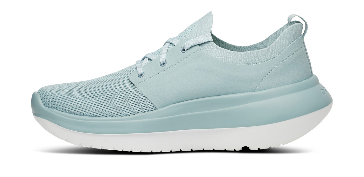 Oofos Men's Lace-Up Shoe White & Mist