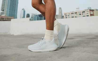 Oofos Men's Lace-Up Shoe White & Glacier