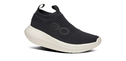 Oofos Men's Slip-On Shoe Chalk & Black
