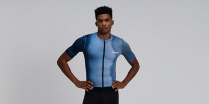 Bandit Mens Geomesh Race Top Tranquil Blue