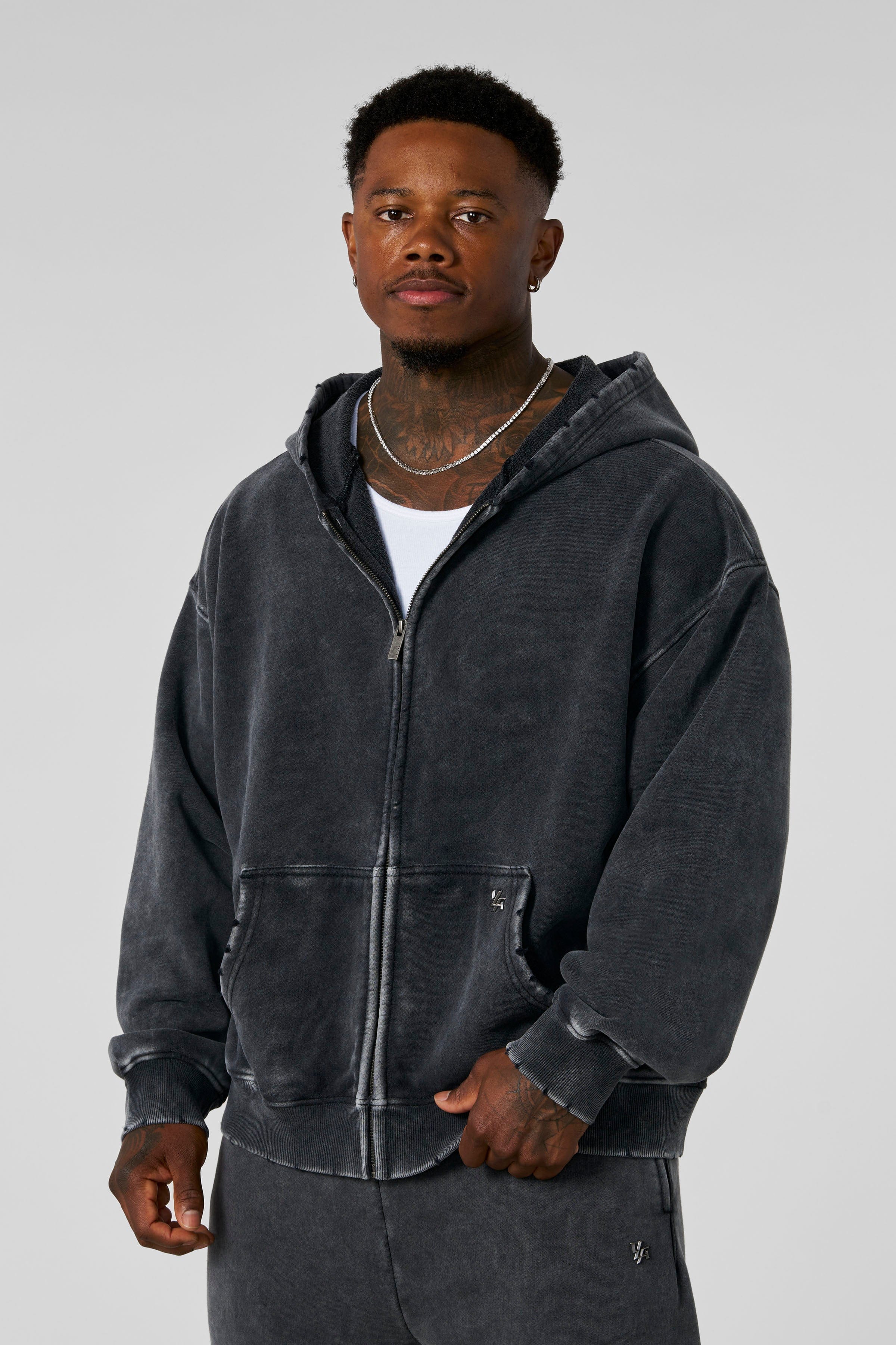 YoungLA 5102 - Elevated Essentials - Zip-Ups Grey Wash