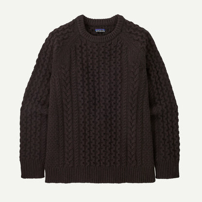 Patagonia Recycled Wool-Blend Cable-Knit Crewneck Sweater