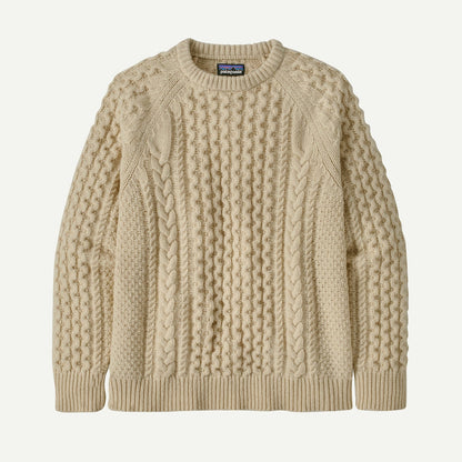 Patagonia Recycled Wool-Blend Cable-Knit Crewneck Sweater