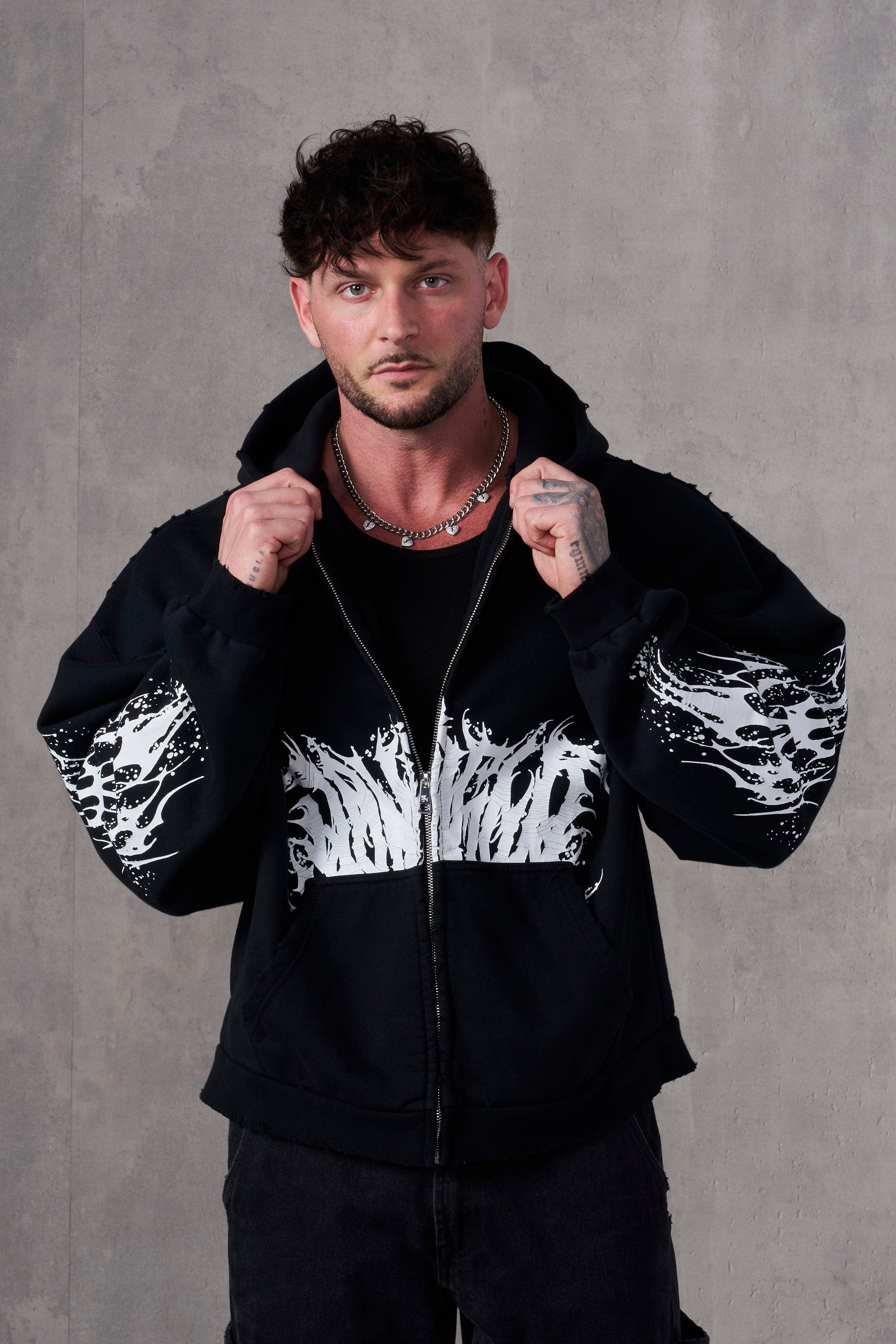 YoungLA 5128 - Venom Hoodies Black Wash