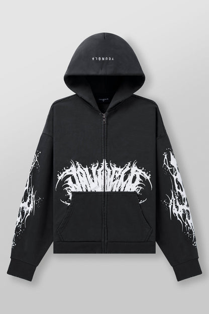 YoungLA 5128 - Venom Hoodies Charcoal Wash