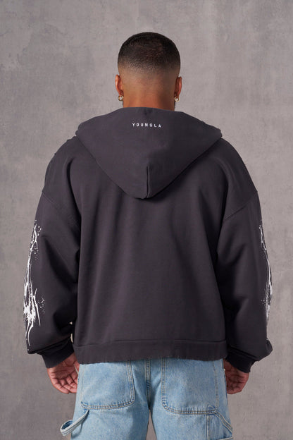 YoungLA 5128 - Venom Hoodies Charcoal Wash