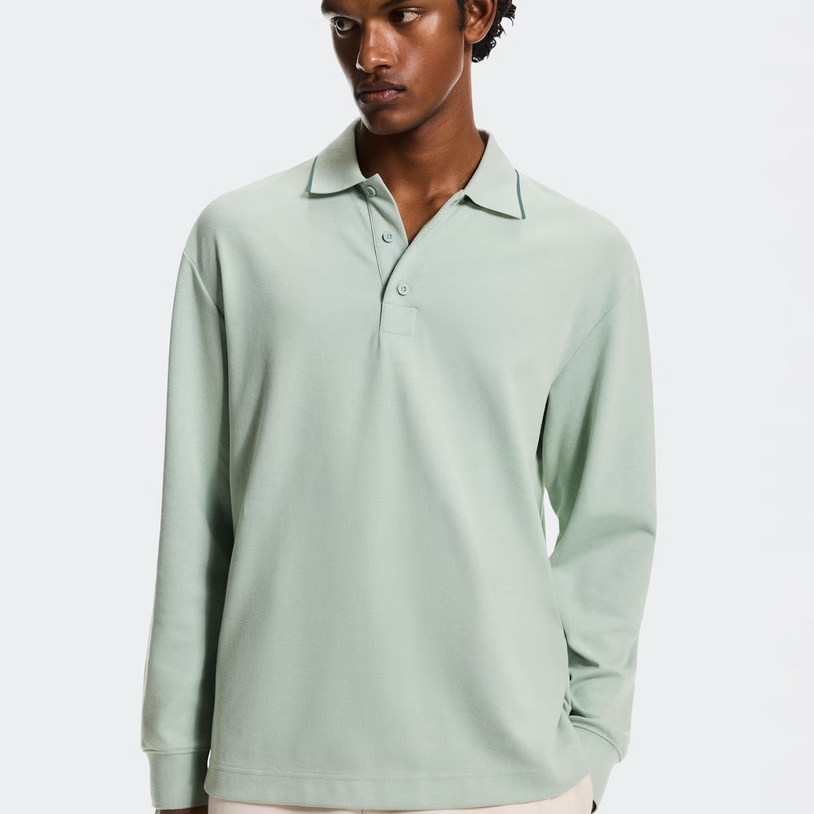 On Courtside Long-T Polo Mineral | Tide