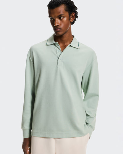 On Courtside Long-T Polo Mineral | Tide