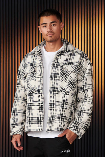 YoungLA 519 -  Woven Flannel Jackets Black/White