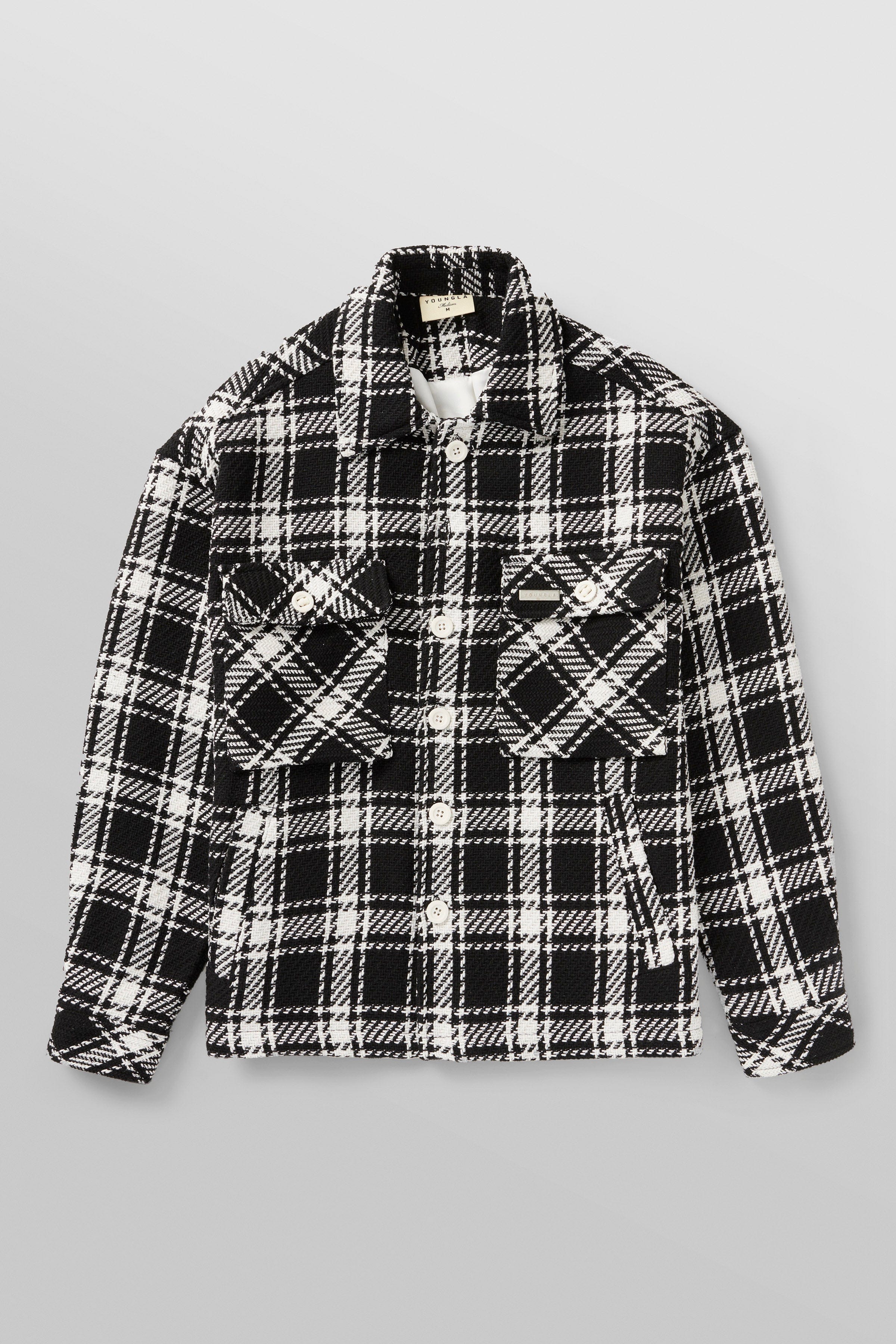 YoungLA 519 -  Woven Flannel Jackets Black/White