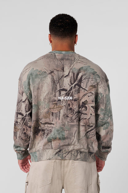 YoungLA 5206 - Tree Camo Collection - Crewnecks Beige Tree Camo