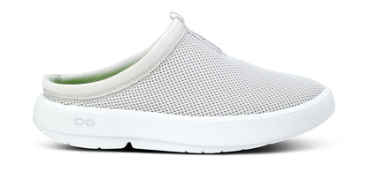 Oofos Women's Mesh Slipper White & Gray