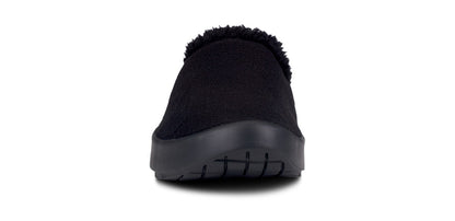 Oofos Men's Faux Sherpa Slipper Black Sherpa