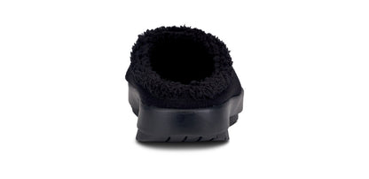Oofos Men's Faux Sherpa Slipper Black Sherpa