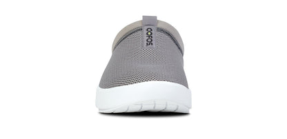 Oofos Men's Mesh Slipper White & Slate