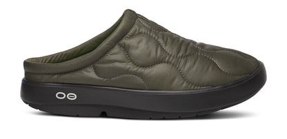 Oofos Men's Primaloft Slipper Black & Alpine Moss Thermo