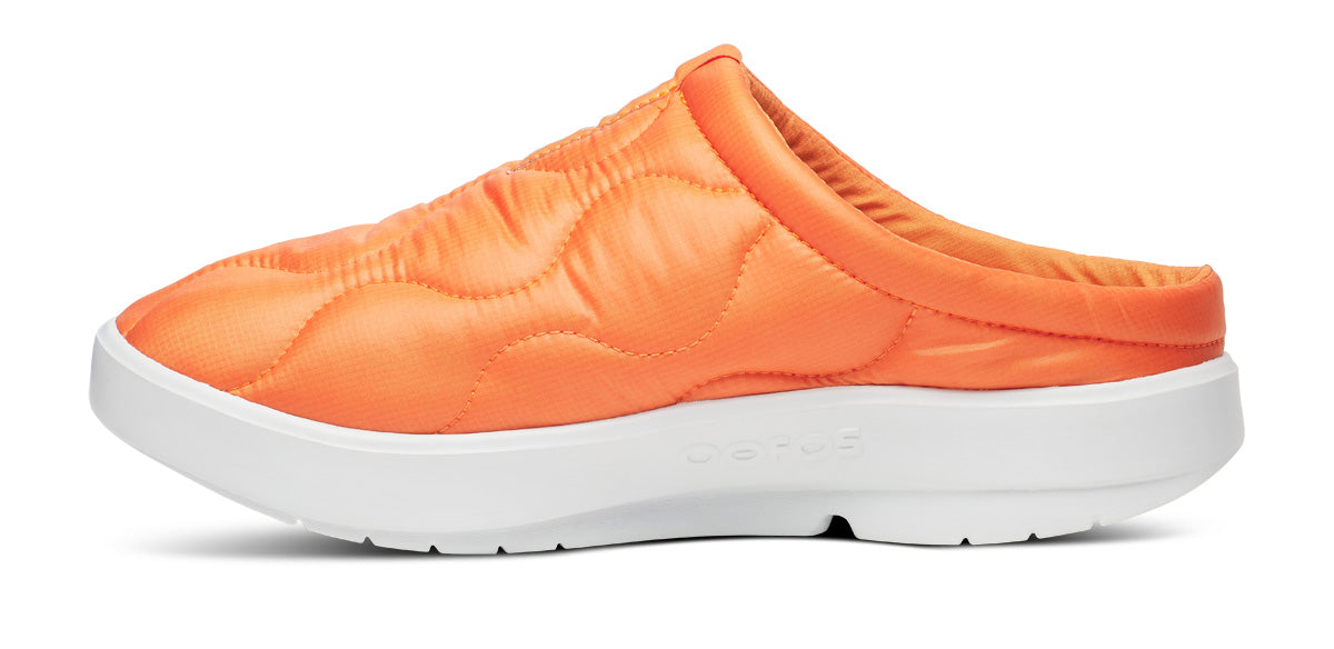 Oofos Men's Primaloft Slipper White & Explorer Orange Thermo