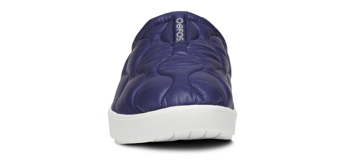 Oofos Men's Primaloft Slipper White & Navy Thermo