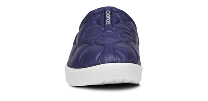 Oofos Men's Primaloft Slipper White & Navy Thermo