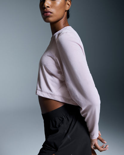 on train long-t crop graphic Mauve (Women's)