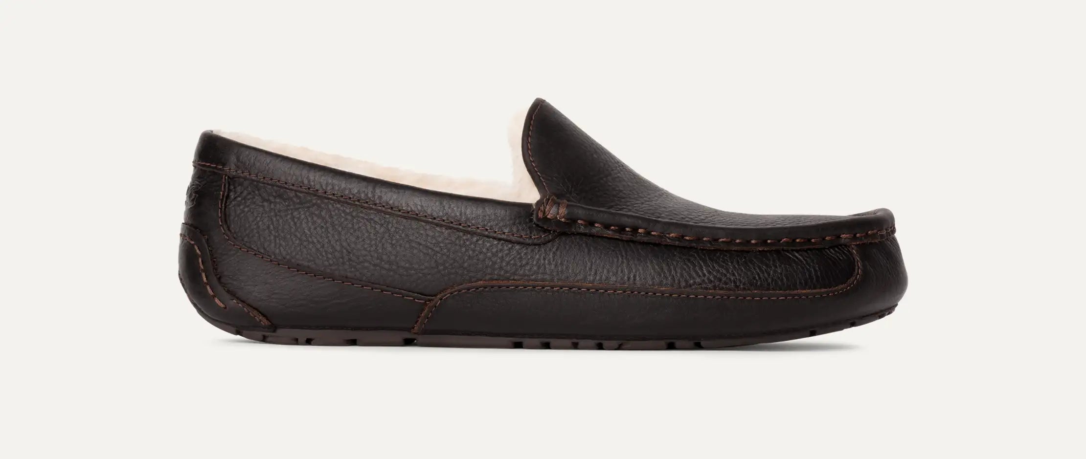 Ugg Ascot Leather Slipper Dark Spice