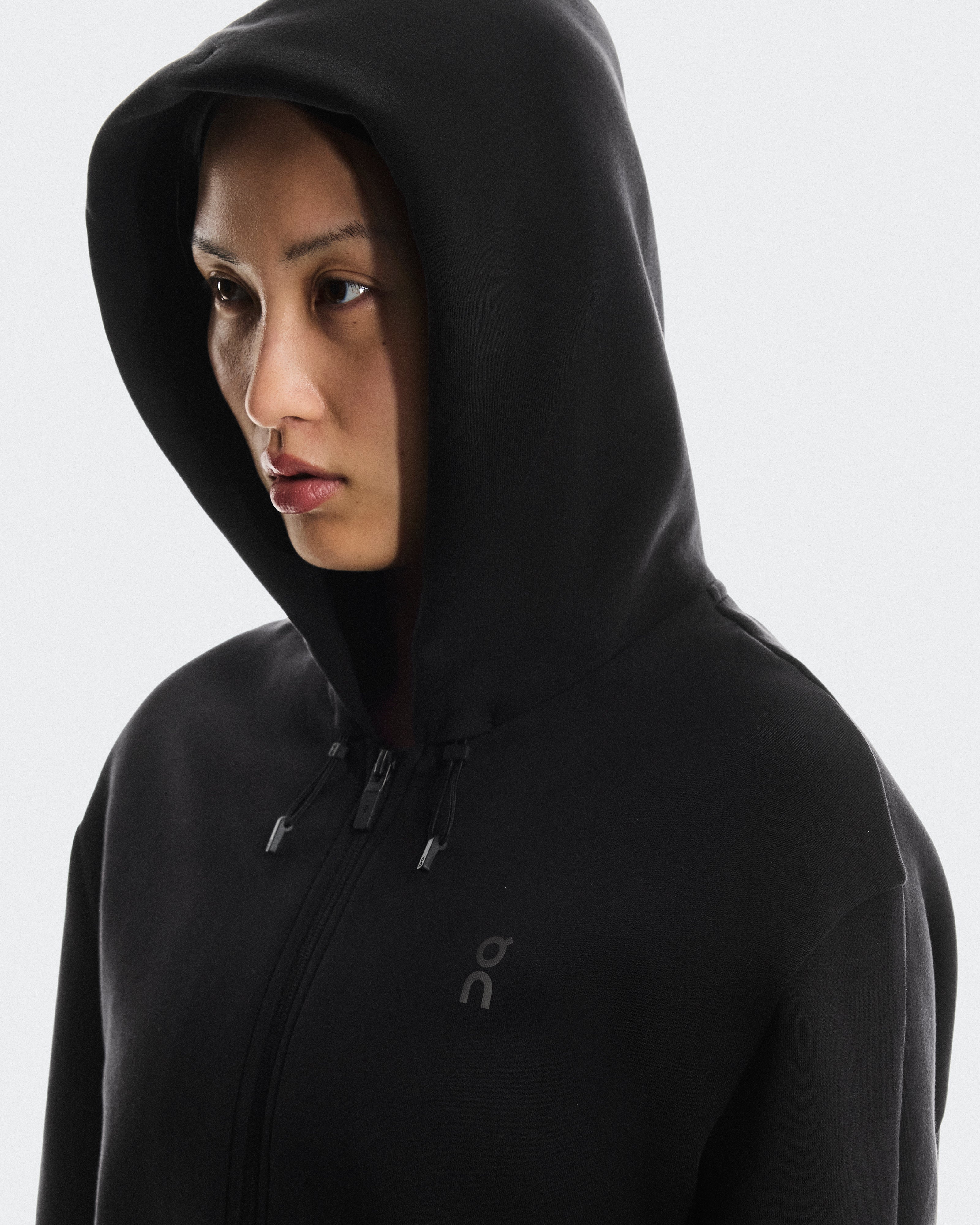 On Focus Tech Zip Hoodie Black (Women's)