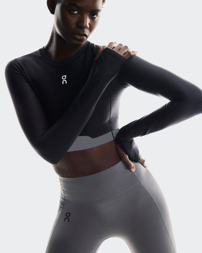 On Train Long Sleeve Crop Black (Women'S)
