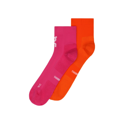 On Core Run Sock Mid 2P Flame | Pink