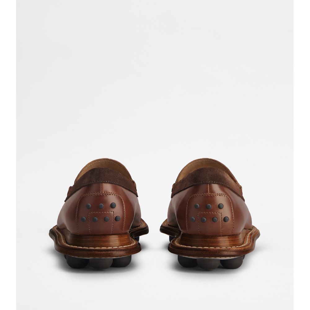 Tods Loafers In Leather Brown Mens