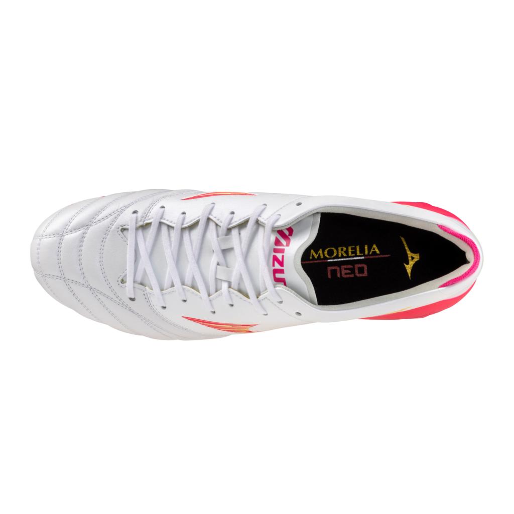Mizuno Morelia Neo Iv Elite Fg Firm Ground Kl Soccer Cleat White Pink Tetra
