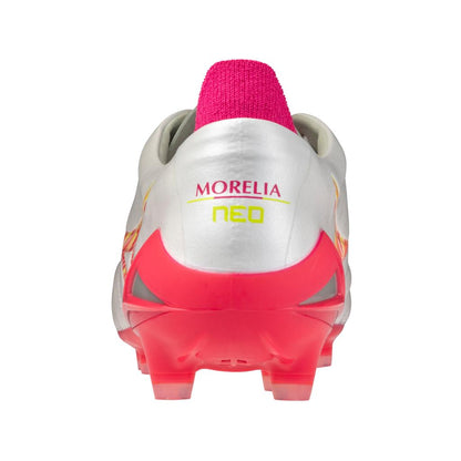 Mizuno Morelia Neo Iv Elite Fg Firm Ground Kl Soccer Cleat White Pink Tetra