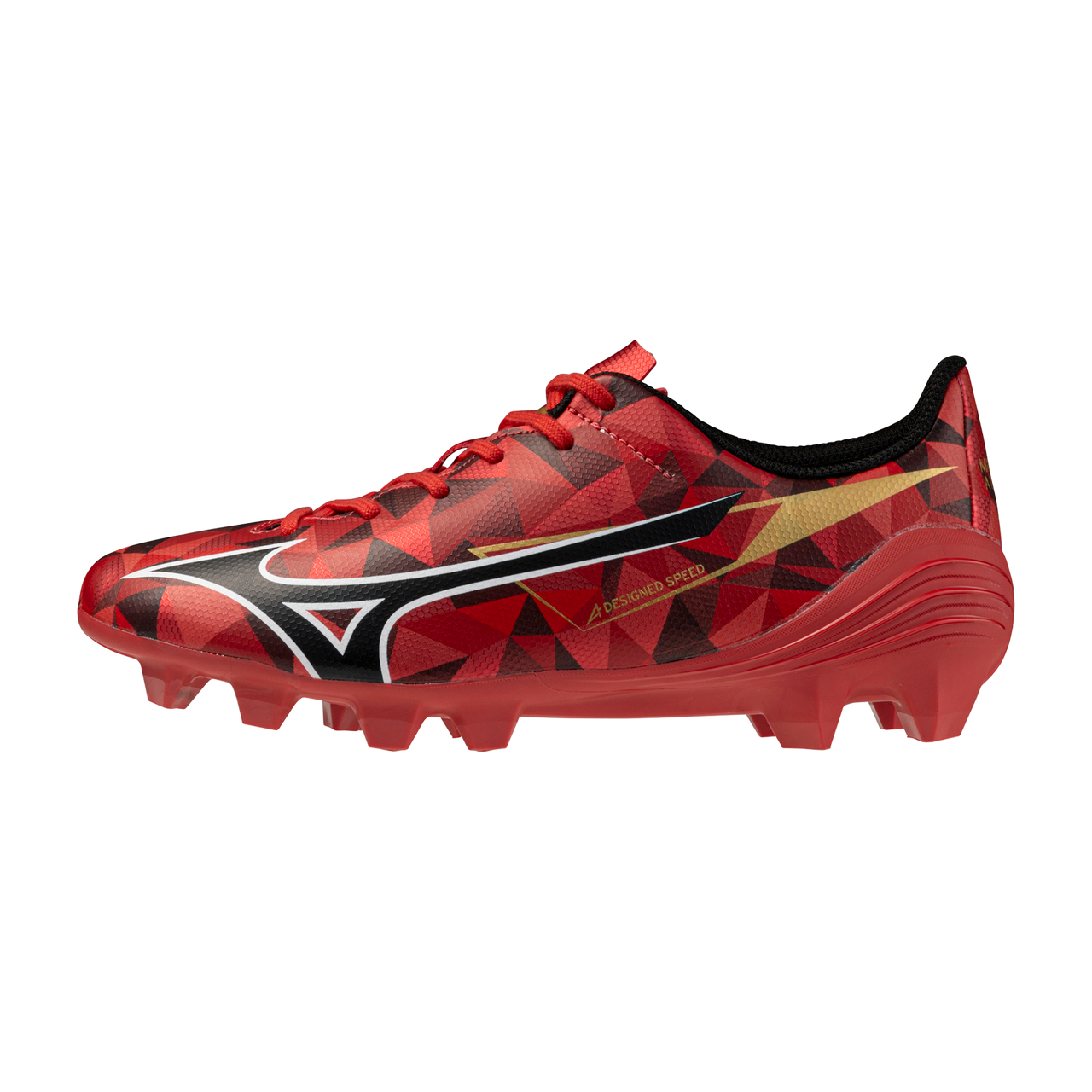 Mizuno Alpha Ii Select Junior Fg Firm Ground Soccer Cleat Red Black