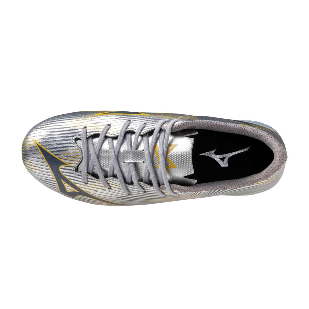 Mizuno Alpha Ii Select Junior Fg Firm Ground Soccer Cleat Silver Gold