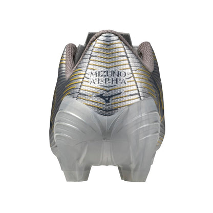 Mizuno Alpha Ii Select Junior Fg Firm Ground Soccer Cleat Silver Gold