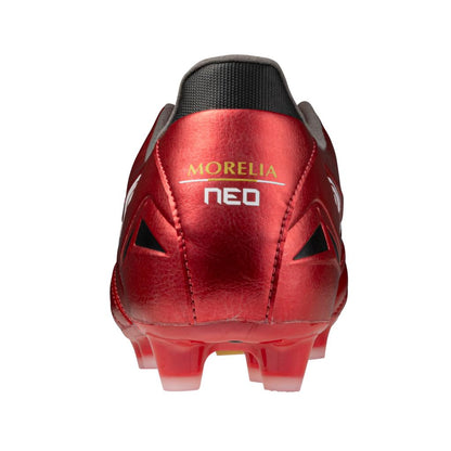 Mizuno Morelia Neo Iv Pro Fg Firm Kl Ground Soccer Cleat Red White