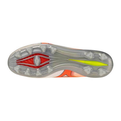 Mizuno Alpha Iii Japan Made In Fg Firm Ground Soccer Cleat White Lava Orange