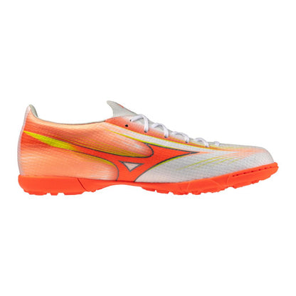Mizuno Alpha Iii Pro All Surface Turf Soccer Shoe White Lava Orange