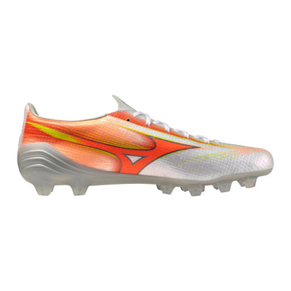 Mizuno Alpha Iii Elite Fg Firm Ground Soccer Cleat White Lava Orange