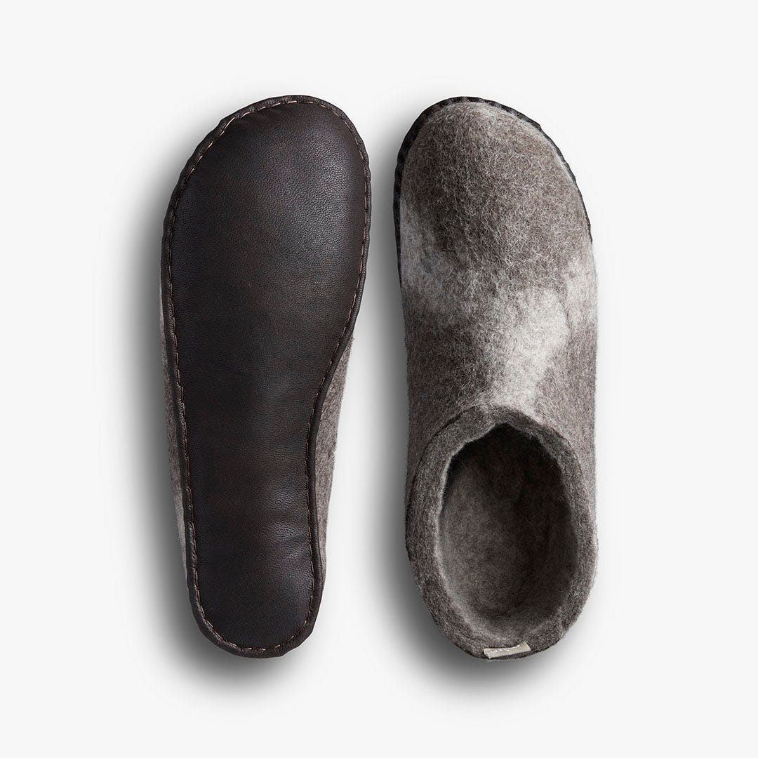 Vivobarefoot Mim Felt Slipper Ii Unisex Falcon