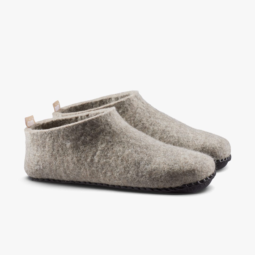 Vivobarefoot Mim Felt Slipper Ii Unisex Grey