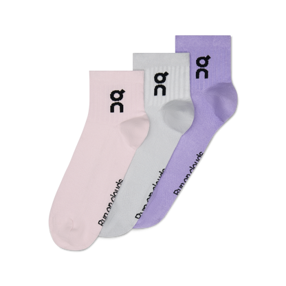On Logo Sock Mid 3P Orchid | Bloom