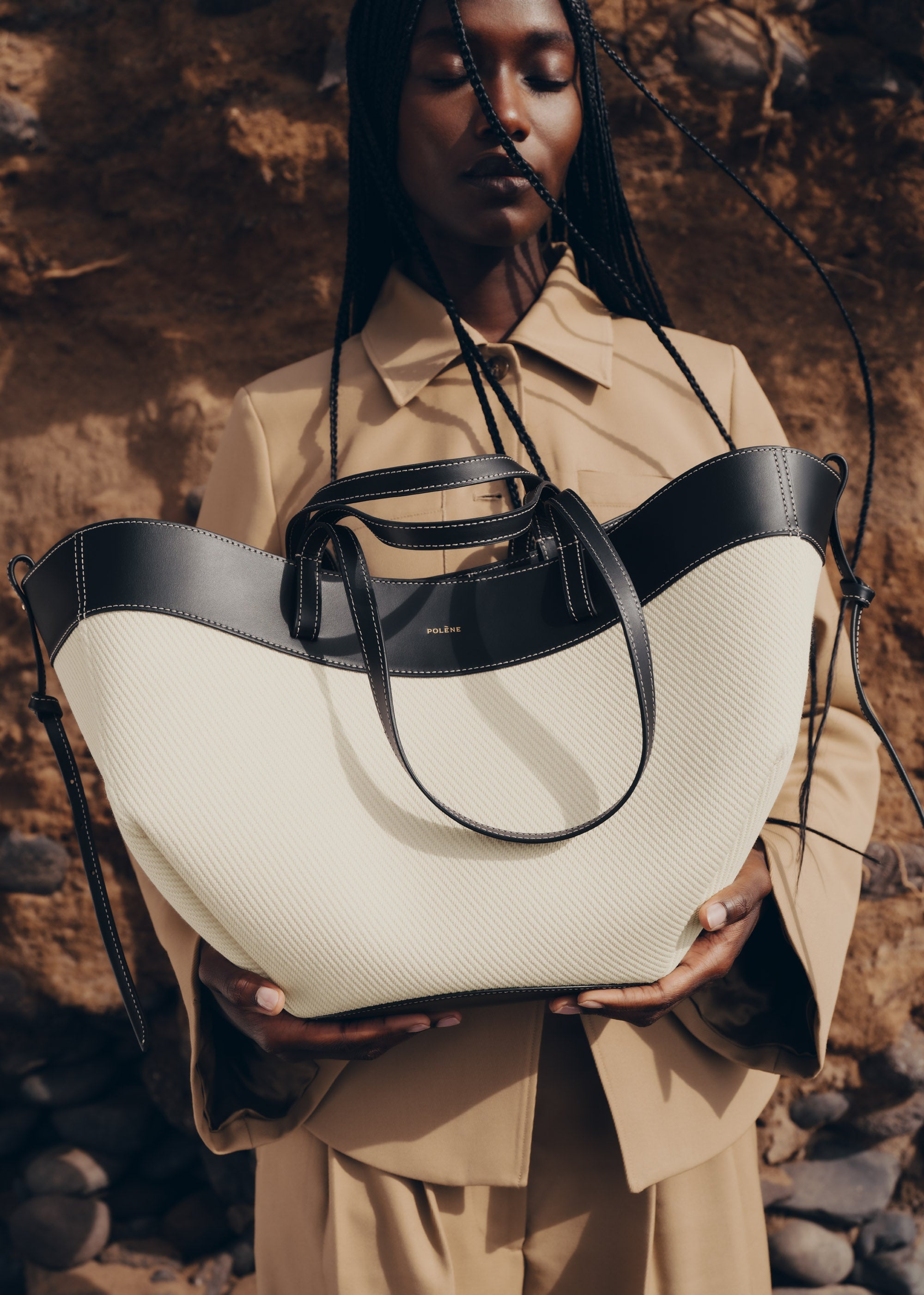 Polene Cyme Black Canvas