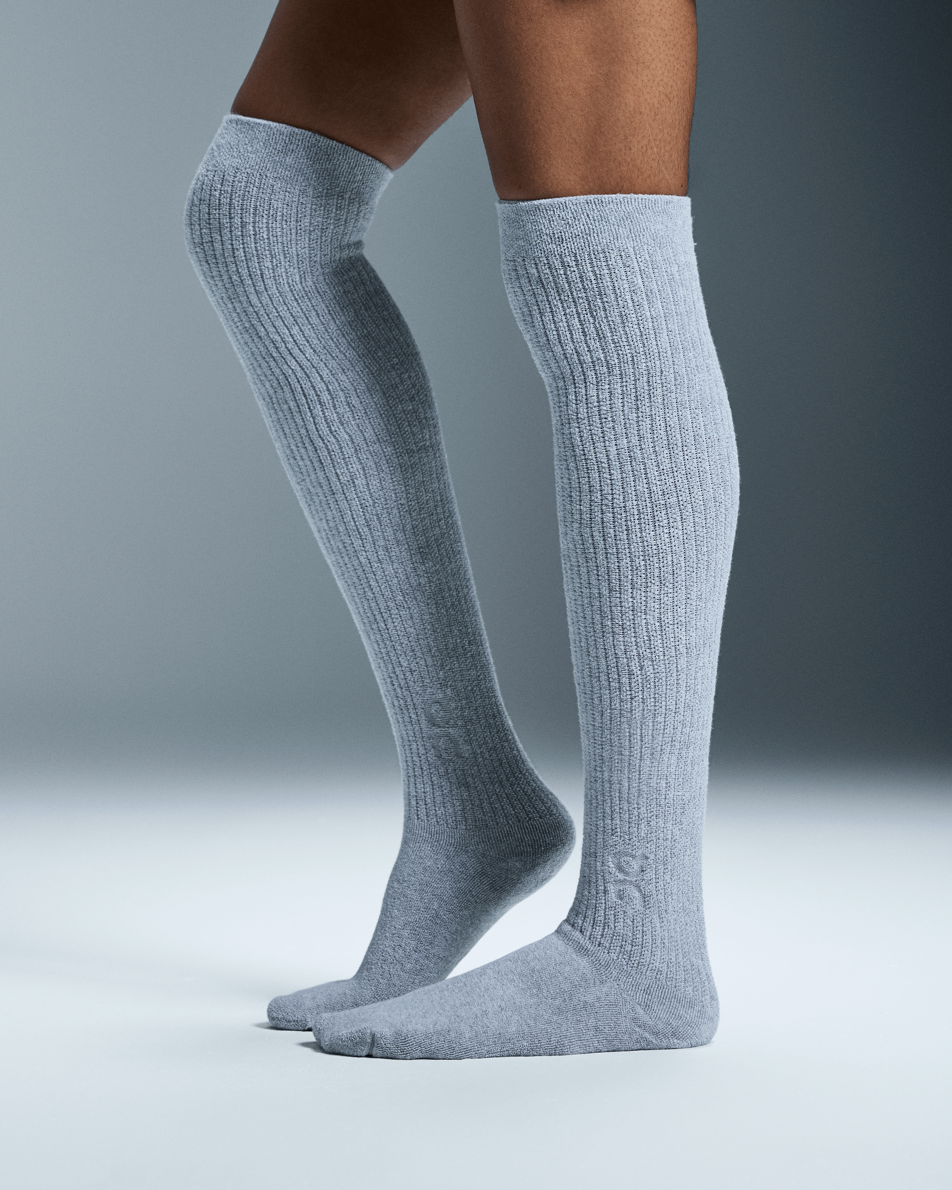 On Terry Sock Knee High Heather Gray