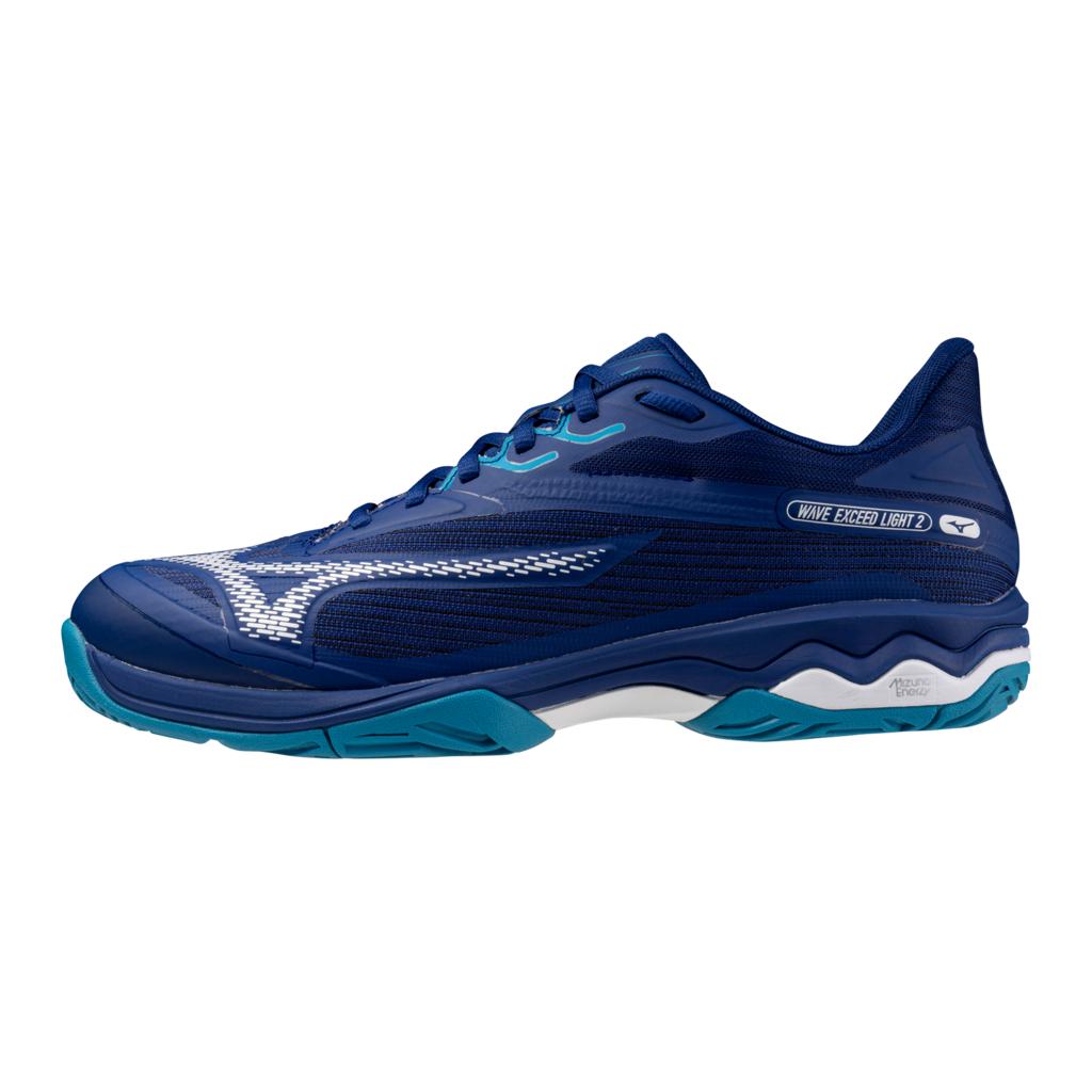 Mizuno Wave Exceed Light 2 Ac Men's Tennis Shoe Bellwether Blue White