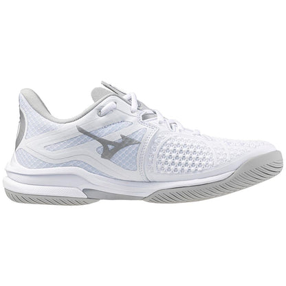 Mizuno Wave Exceed Tour 6 Ac Women's Tennis Shoe White Silver