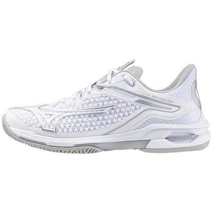 Mizuno Wave Exceed Tour 6 Ac Women's Tennis Shoe White Silver