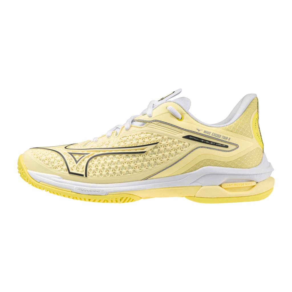 Mizuno Wave Exceed Tour 6 Ac Women's Tennis Shoe Pale Yellow Black Sand
