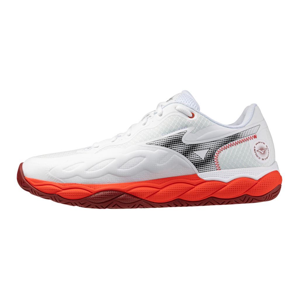Mizuno Wave Enforce Court Ac Men's Tennis Shoe White Fiery Red