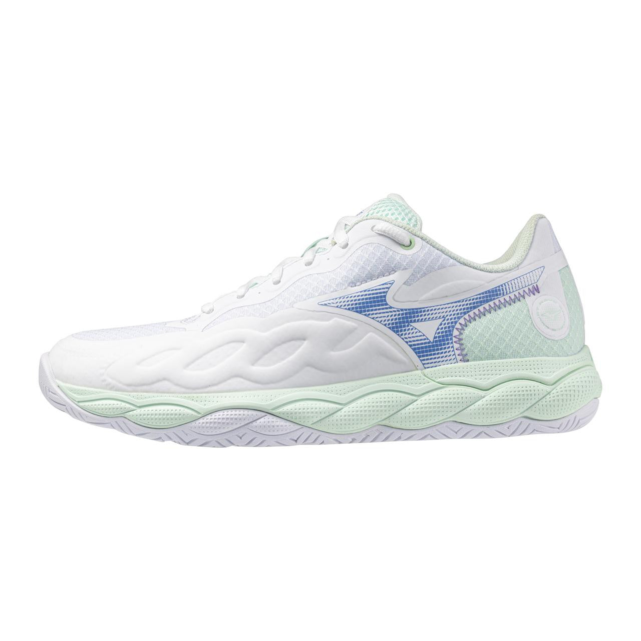 Mizuno Wave Enforce Court Ac Women's Tennis Shoe White Parisian Blue