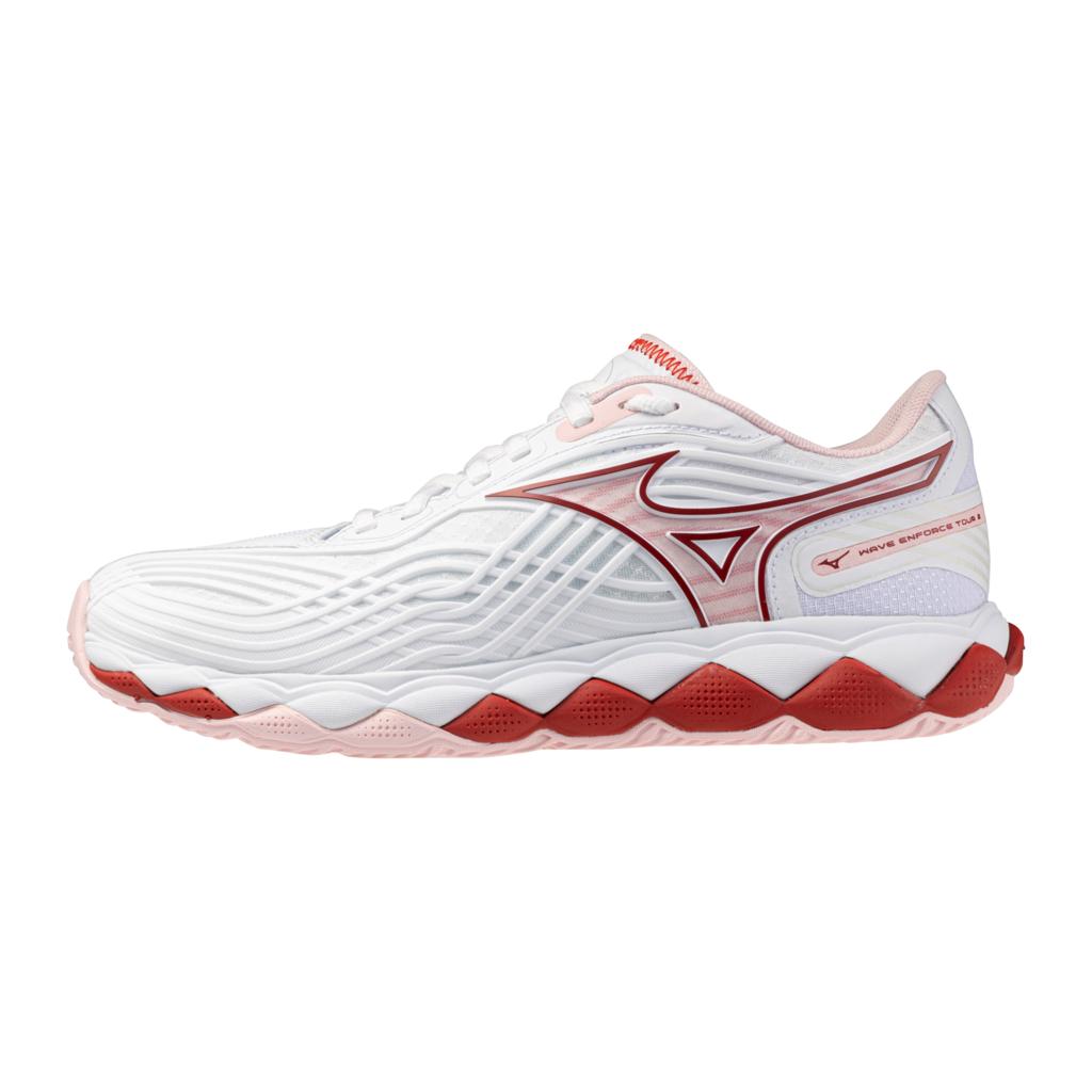 Mizuno Wave Enforce Tour 2 Ac Women's Tennis Shoe White Pinkesque